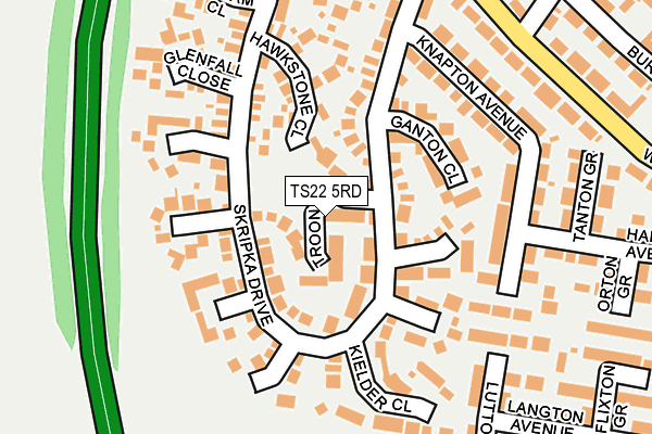 TS22 5RD map - OS OpenMap – Local (Ordnance Survey)