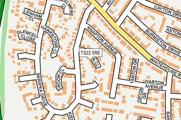 TS22 5RE map - OS OpenMap – Local (Ordnance Survey)