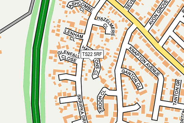 TS22 5RF map - OS OpenMap – Local (Ordnance Survey)