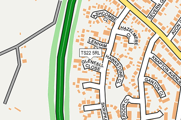 TS22 5RL map - OS OpenMap – Local (Ordnance Survey)