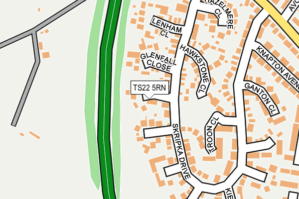 TS22 5RN map - OS OpenMap – Local (Ordnance Survey)