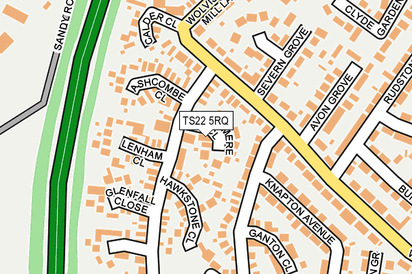 TS22 5RQ map - OS OpenMap – Local (Ordnance Survey)