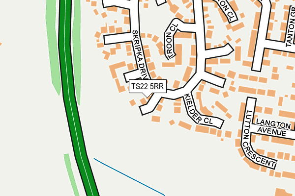 TS22 5RR map - OS OpenMap – Local (Ordnance Survey)