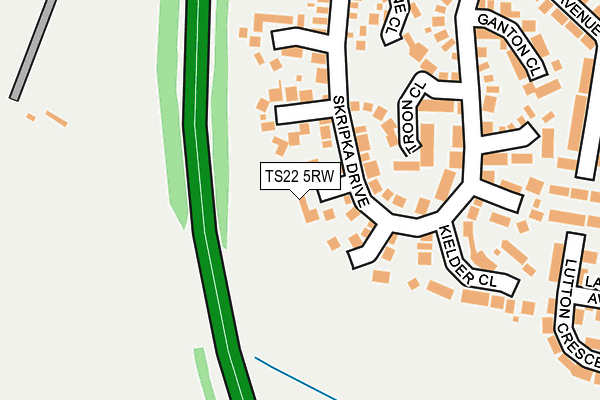 TS22 5RW map - OS OpenMap – Local (Ordnance Survey)