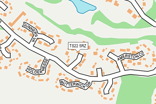 TS22 5RZ map - OS OpenMap – Local (Ordnance Survey)