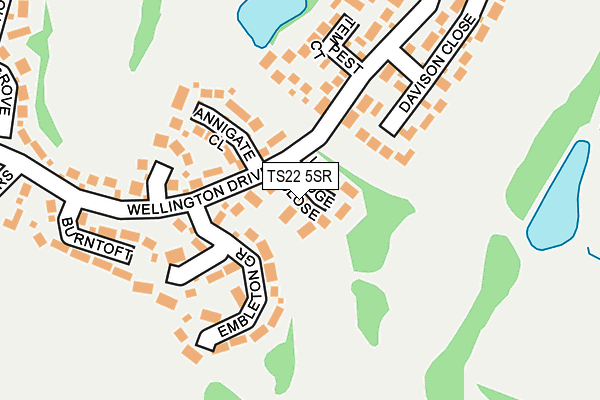 TS22 5SR map - OS OpenMap – Local (Ordnance Survey)