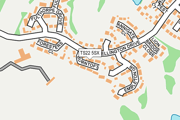 TS22 5SX map - OS OpenMap – Local (Ordnance Survey)