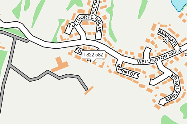 TS22 5SZ map - OS OpenMap – Local (Ordnance Survey)