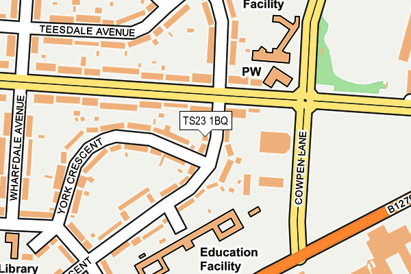 TS23 1BQ map - OS OpenMap – Local (Ordnance Survey)
