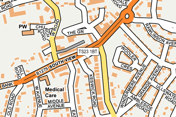 TS23 1BT map - OS OpenMap – Local (Ordnance Survey)