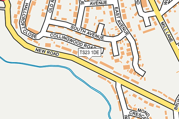 TS23 1DE map - OS OpenMap – Local (Ordnance Survey)