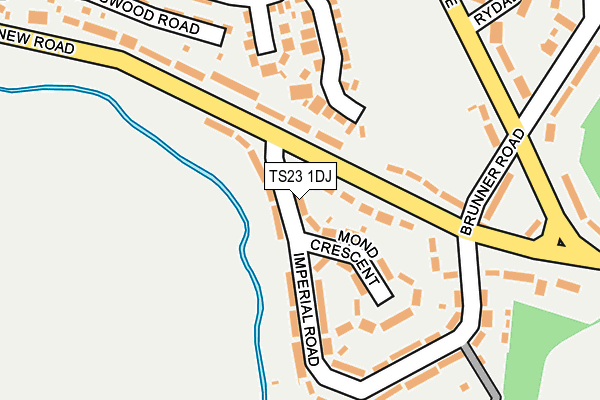 TS23 1DJ map - OS OpenMap – Local (Ordnance Survey)
