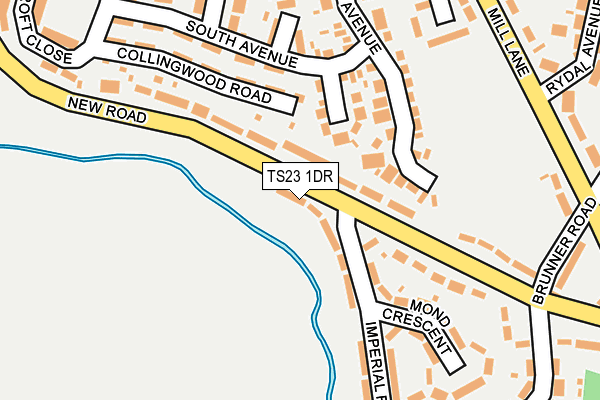 TS23 1DR map - OS OpenMap – Local (Ordnance Survey)