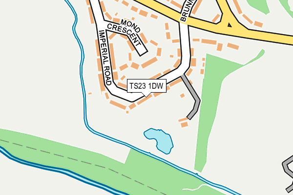 TS23 1DW map - OS OpenMap – Local (Ordnance Survey)