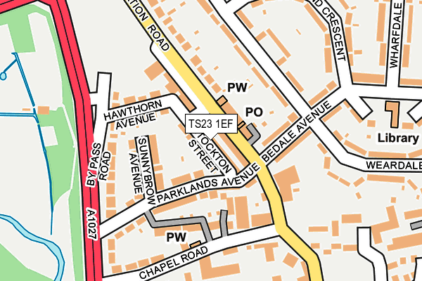 TS23 1EF map - OS OpenMap – Local (Ordnance Survey)
