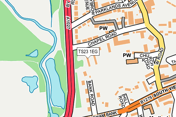 TS23 1EG map - OS OpenMap – Local (Ordnance Survey)