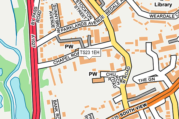 TS23 1EH map - OS OpenMap – Local (Ordnance Survey)