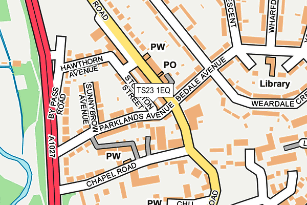 TS23 1EQ map - OS OpenMap – Local (Ordnance Survey)