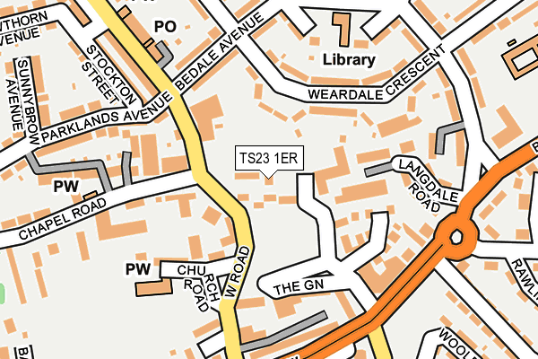 TS23 1ER map - OS OpenMap – Local (Ordnance Survey)