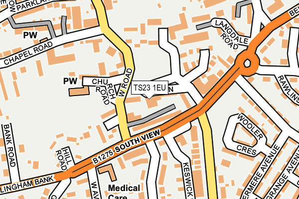 TS23 1EU map - OS OpenMap – Local (Ordnance Survey)