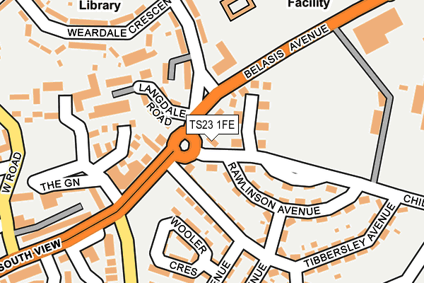 TS23 1FE map - OS OpenMap – Local (Ordnance Survey)