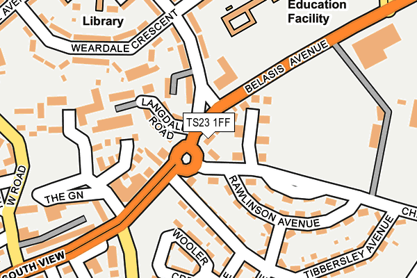 TS23 1FF map - OS OpenMap – Local (Ordnance Survey)
