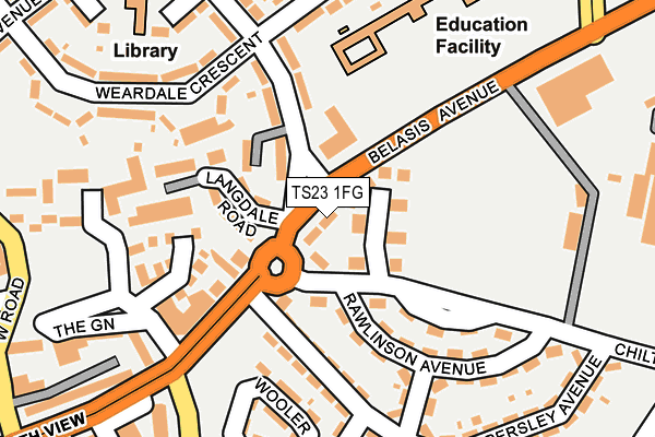 TS23 1FG map - OS OpenMap – Local (Ordnance Survey)