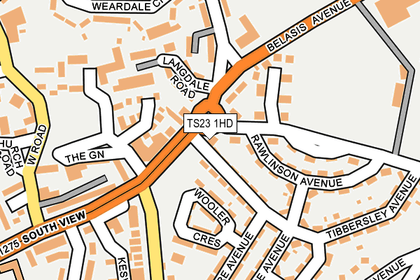 TS23 1HD map - OS OpenMap – Local (Ordnance Survey)