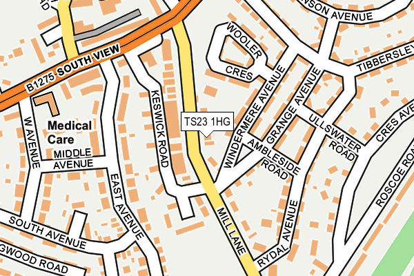 TS23 1HG map - OS OpenMap – Local (Ordnance Survey)