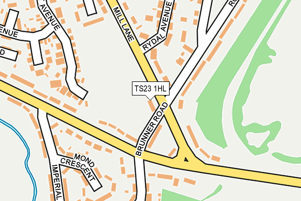 TS23 1HL map - OS OpenMap – Local (Ordnance Survey)