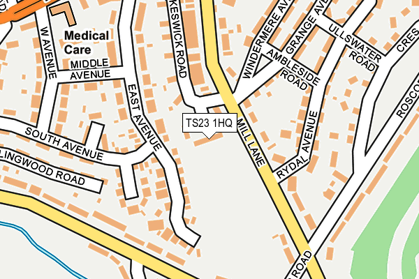TS23 1HQ map - OS OpenMap – Local (Ordnance Survey)