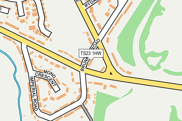 TS23 1HW map - OS OpenMap – Local (Ordnance Survey)