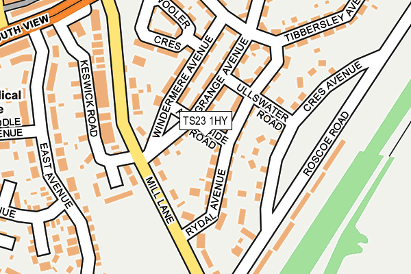 TS23 1HY map - OS OpenMap – Local (Ordnance Survey)