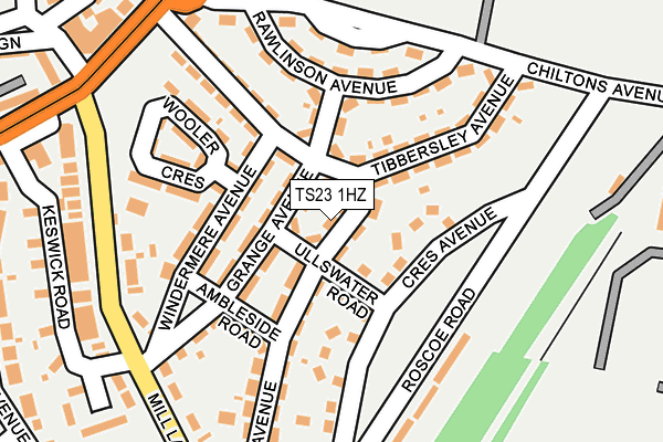 TS23 1HZ map - OS OpenMap – Local (Ordnance Survey)