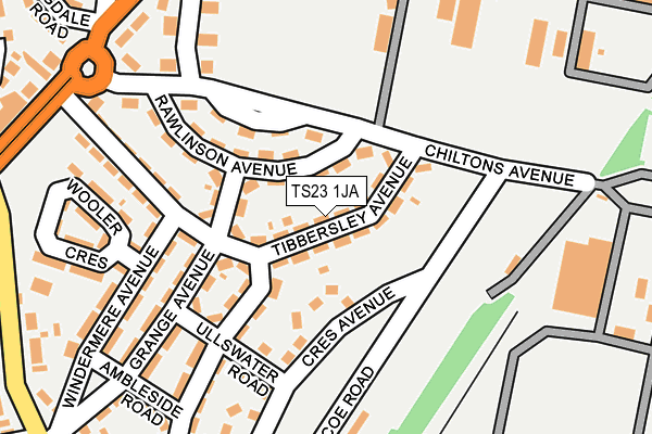 TS23 1JA map - OS OpenMap – Local (Ordnance Survey)