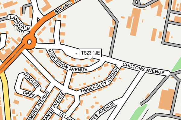 TS23 1JE map - OS OpenMap – Local (Ordnance Survey)