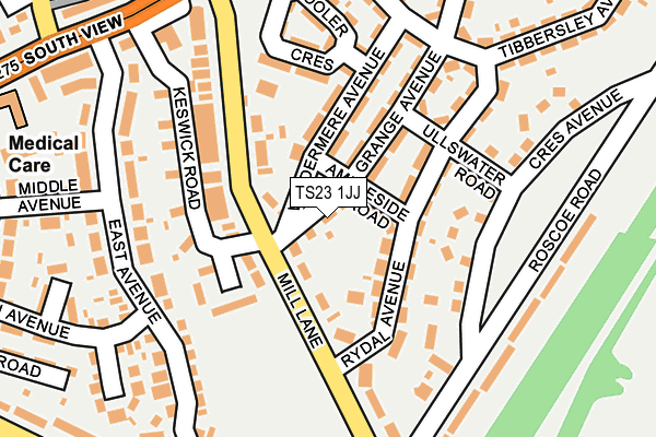 TS23 1JJ map - OS OpenMap – Local (Ordnance Survey)