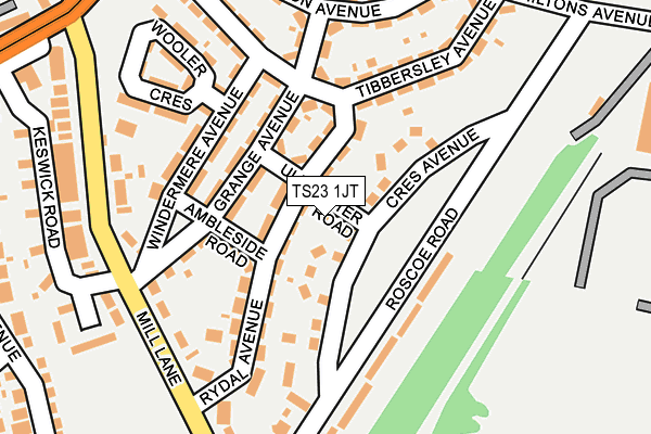 TS23 1JT map - OS OpenMap – Local (Ordnance Survey)