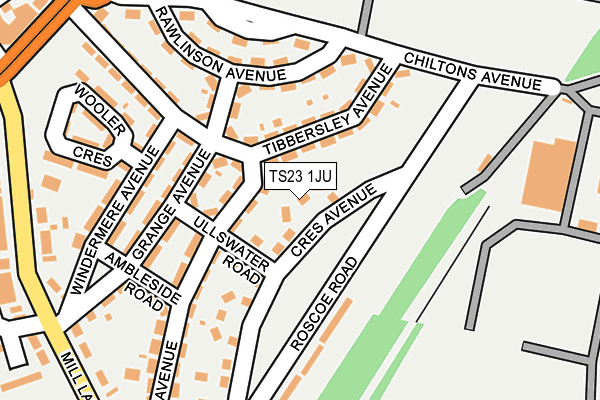 TS23 1JU map - OS OpenMap – Local (Ordnance Survey)