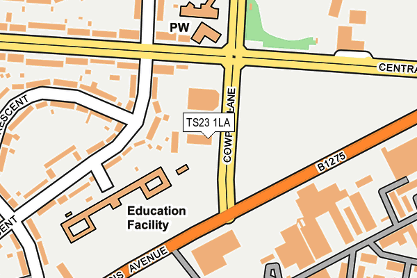 TS23 1LA map - OS OpenMap – Local (Ordnance Survey)