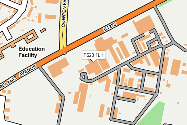TS23 1LH map - OS OpenMap – Local (Ordnance Survey)