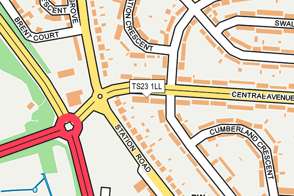 TS23 1LL map - OS OpenMap – Local (Ordnance Survey)