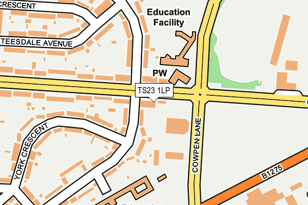 TS23 1LP map - OS OpenMap – Local (Ordnance Survey)