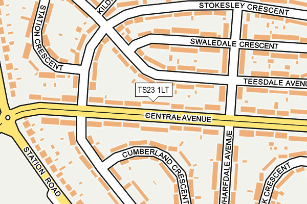 TS23 1LT map - OS OpenMap – Local (Ordnance Survey)