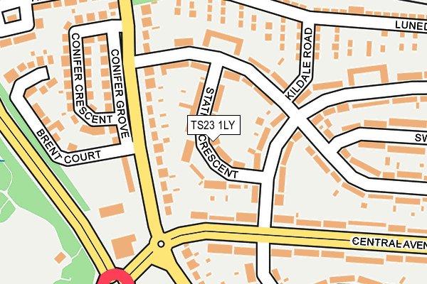 TS23 1LY map - OS OpenMap – Local (Ordnance Survey)