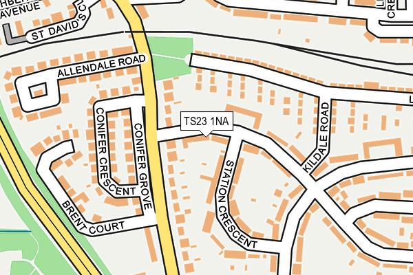 TS23 1NA map - OS OpenMap – Local (Ordnance Survey)