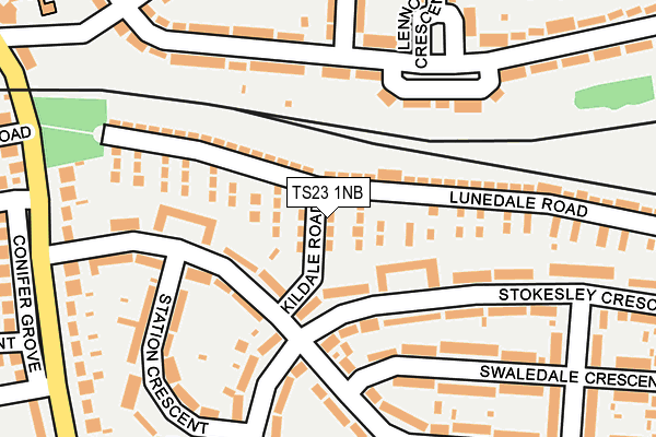 TS23 1NB map - OS OpenMap – Local (Ordnance Survey)