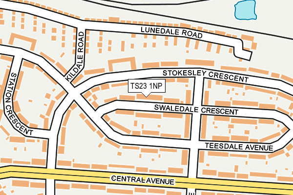 TS23 1NP map - OS OpenMap – Local (Ordnance Survey)