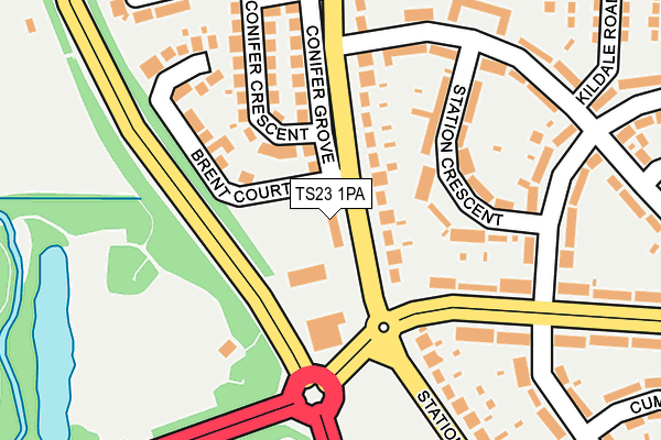 TS23 1PA map - OS OpenMap – Local (Ordnance Survey)