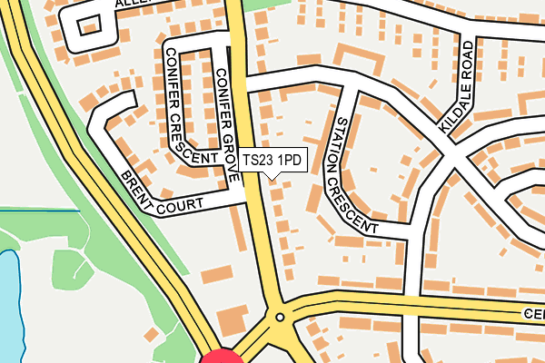 TS23 1PD map - OS OpenMap – Local (Ordnance Survey)